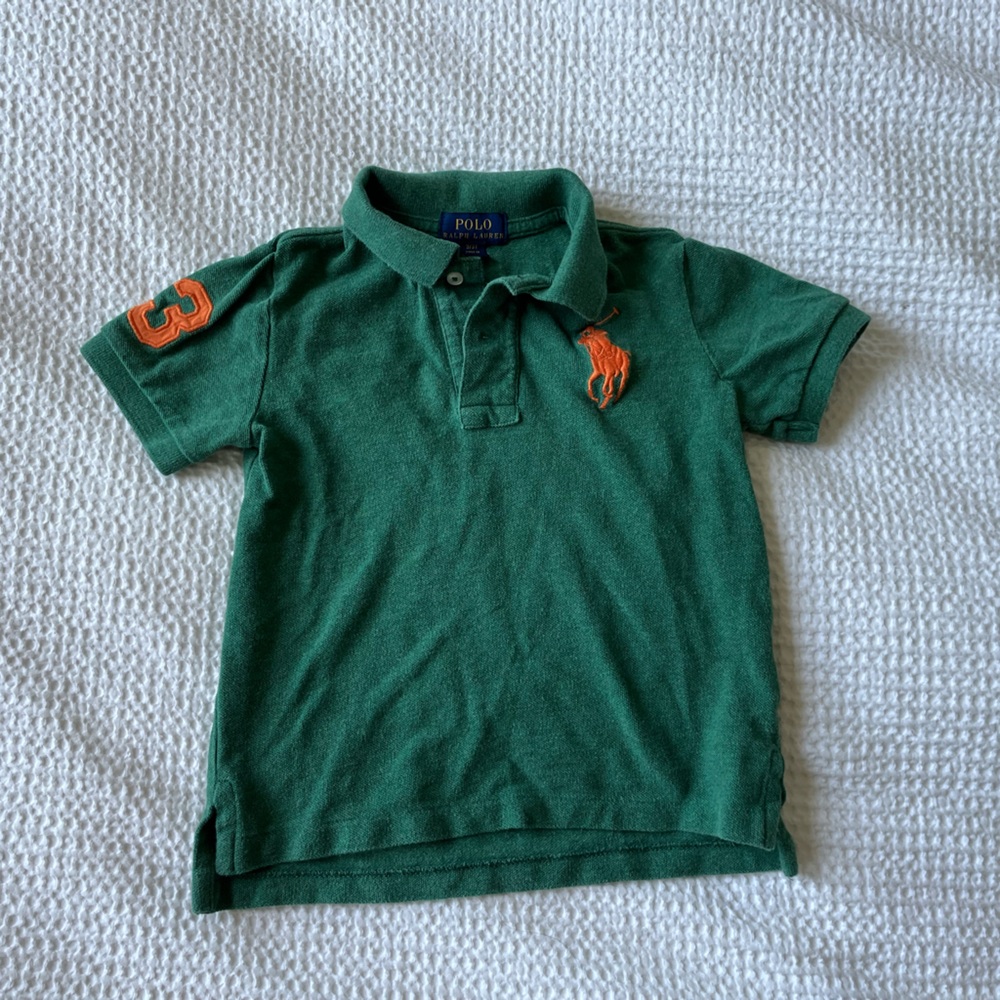 Polo Ralph Lauren Dark Green Poli Shirt - 3T